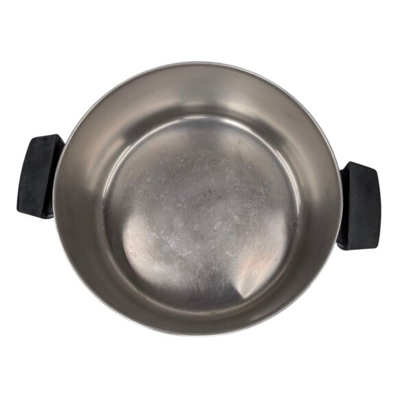 Revere Ware 4.5 Qt Metal Pot Silver Steel Double Handle Sauce Pan 9.5" Diameter - Picture 2 of 9